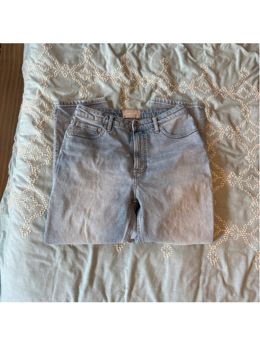 Women's Everlane The Curvy Cheeky Jean Size 30S Light Wash Blue